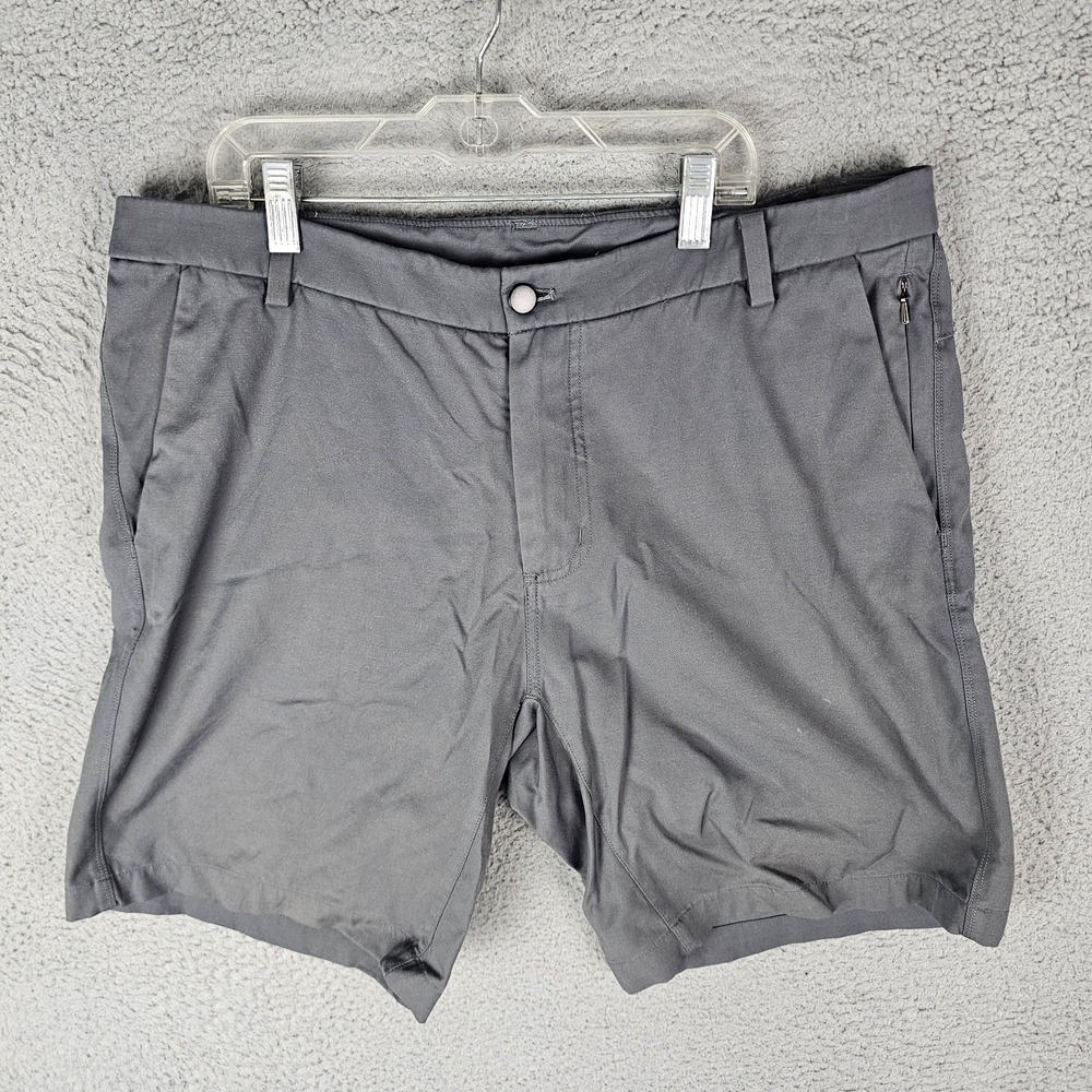 Lululemon ABC Commission Chino Shorts Men's 36 Flat Front Gray 9"